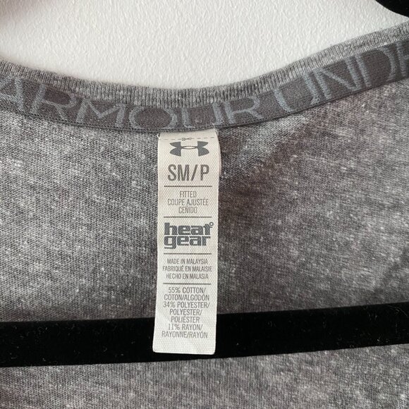 Under Armour Gray HeatGear Tshirt Size Small - Picture 3 of 4